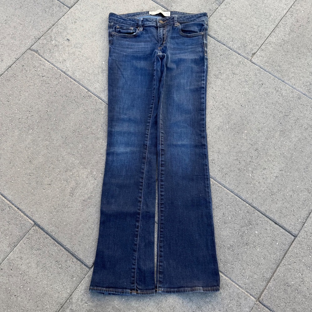Abercrombie & Fitch Dark Wash Low Rise Flare Jeans Size 4R W27 L33